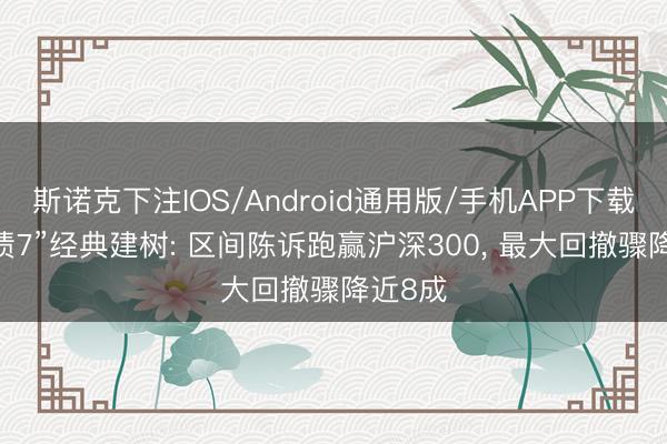 斯诺克下注IOS/Android通用版/手机APP下载 “股3债7”经典建树: 区间陈诉跑赢沪深300, 最大回撤骤降近8成