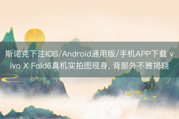 斯诺克下注IOS/Android通用版/手机APP下载 vivo X Fold6真机实拍图现身， 背部外不雅揭晓