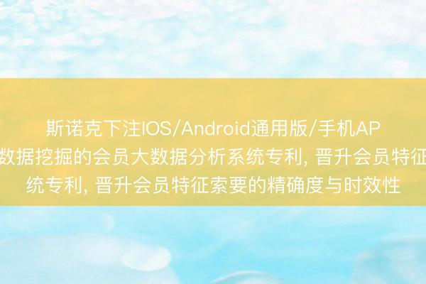 斯诺克下注IOS/Android通用版/手机APP下载 极客森苦求基于数据挖掘的会员大数据分析系统专利， 晋升会员特征索要的精确度与时效性