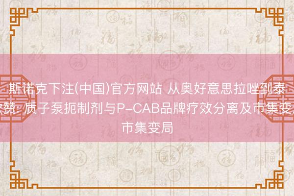斯诺克下注(中国)官方网站 从奥好意思拉唑到泰欣赞: 质子泵扼制剂与P-CAB品牌疗效分离及市集变局